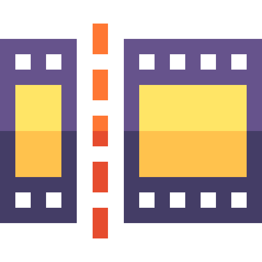 Video editor Basic Straight Flat icon