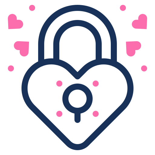 Heart lock free icon