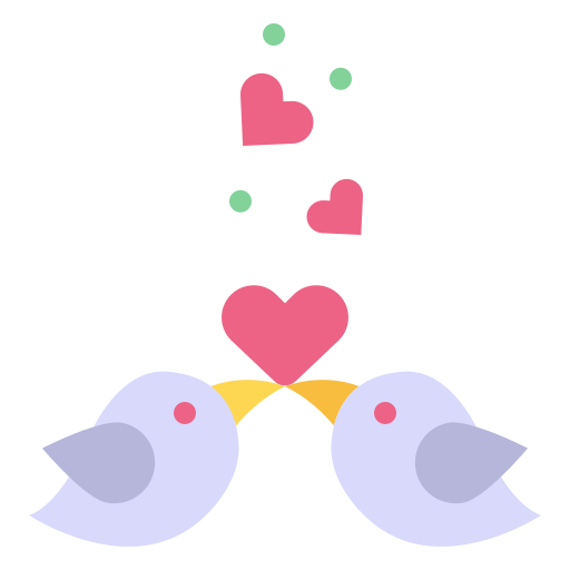 pájaros del amor icono gratis