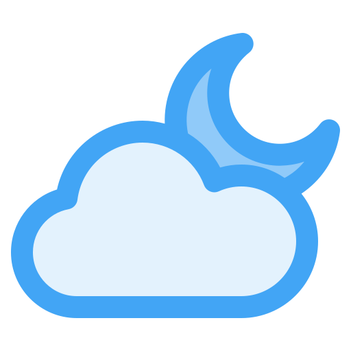 Cloudy night Generic Blue icon
