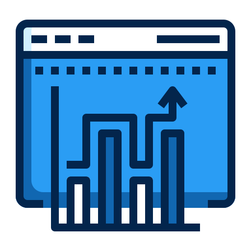 gráfico en línea icono gratis