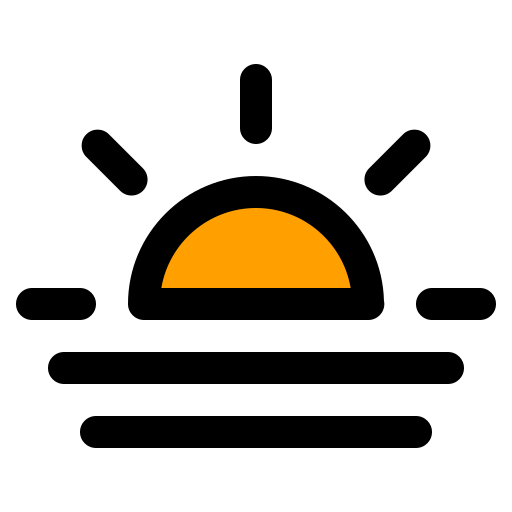 Sunset Generic Outline Color icon