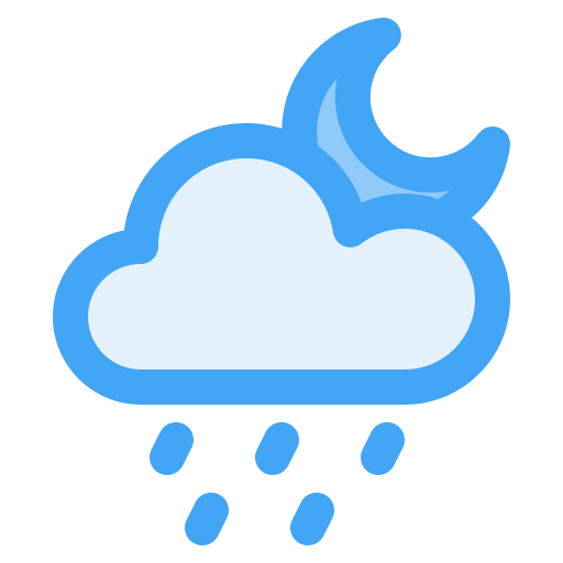 Heavy rain Generic Blue icon