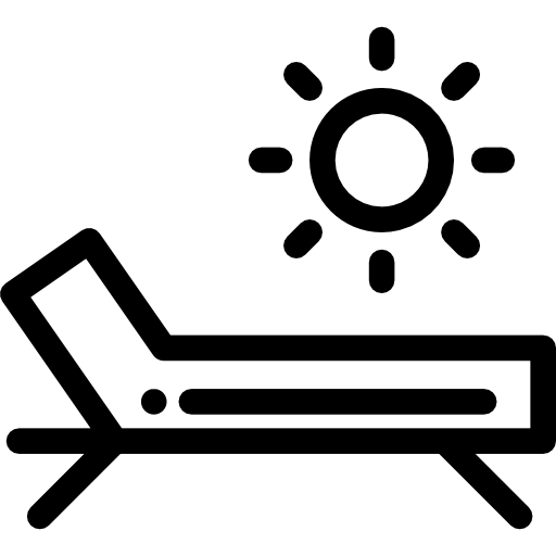 cama solar icono gratis