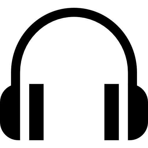 Headphones Basic Straight Filled icon