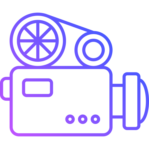 cámara de cine icono gratis