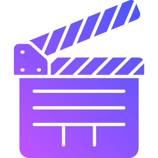 Film clapperboard Generic Flat Gradient icon