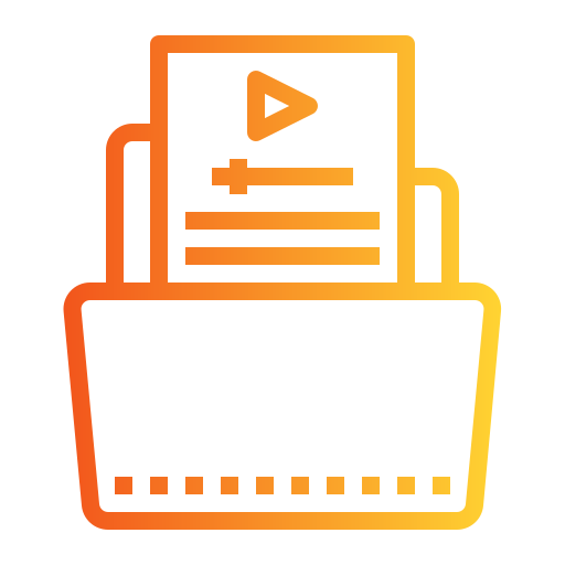 carpeta de video icono gratis