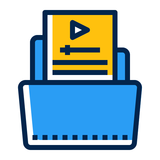 carpeta de video icono gratis