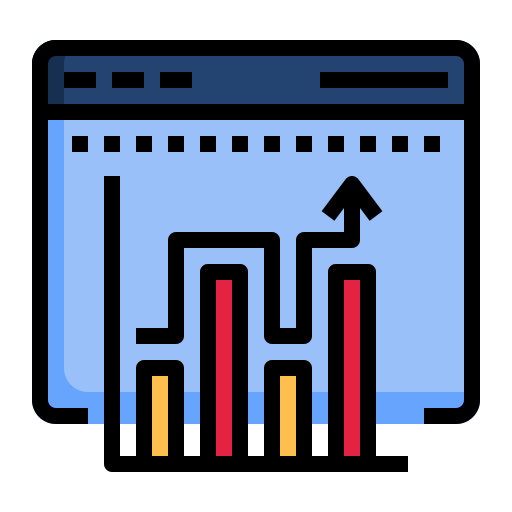 gráfico en línea icono gratis