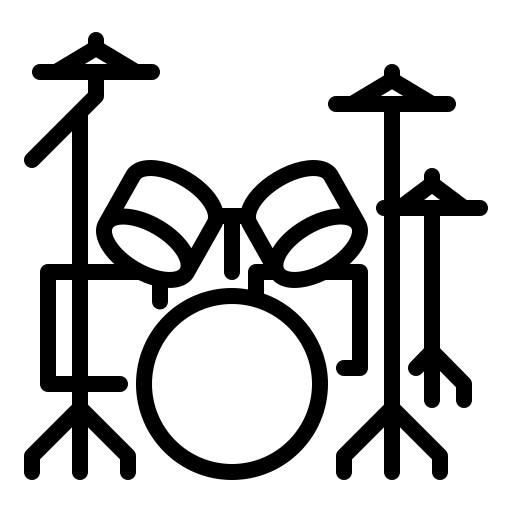 Drum set free icon Drum set free icon