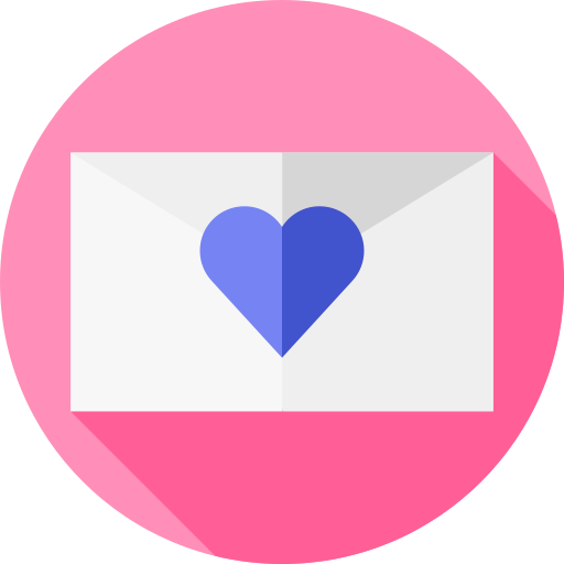 Love Letter Flat Circular Flat Icon