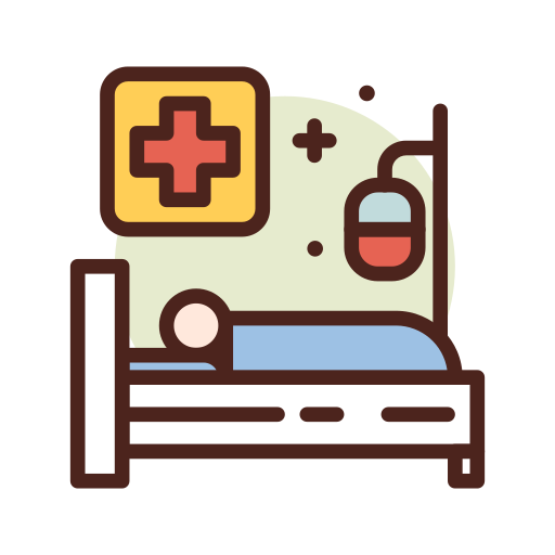 cama de hospital icono gratis