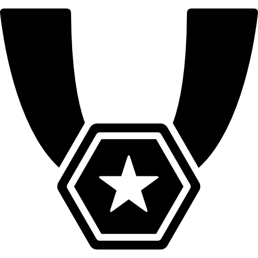 collier médaille étoile hexagonale Icône gratuit