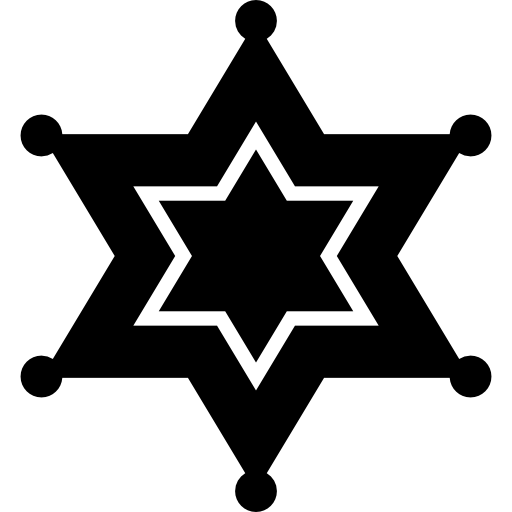 stern mit sechs punkten symbol kostenlos Icon