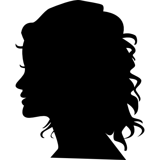 silhouette woman head