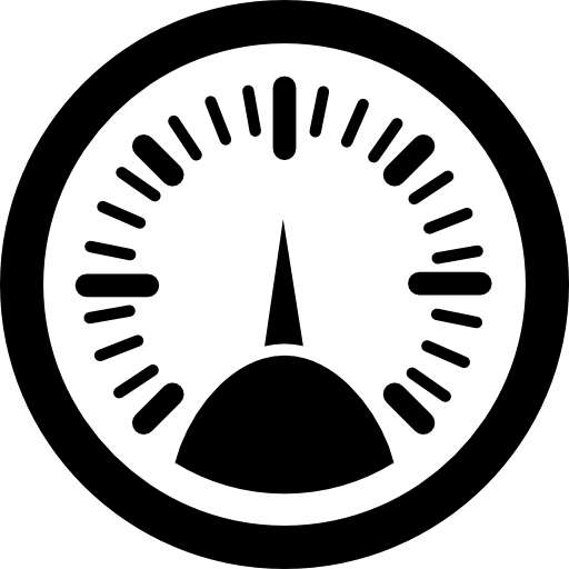 Speedometer tool to control speed of vehicles - Free transport icons