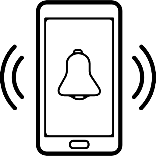 Symbole de sonnerie d'alarme de téléphone - Icônes interface gratuites