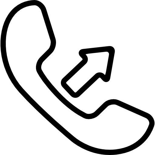 Answer a call interface symbol of auricular with an arrow - Free ...