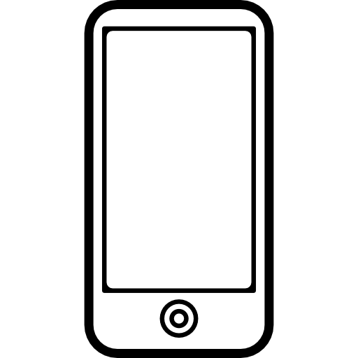 Phone with one circular button - Free Tools and utensils icons