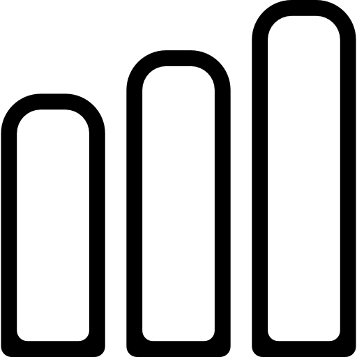 symbole d'interface de téléphone barres de force du signal Icône gratuit