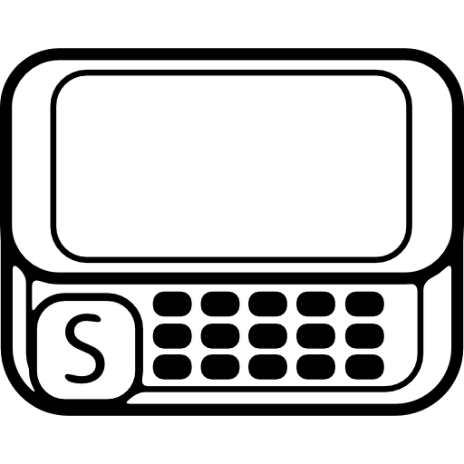 teléfono con teclado icono gratis