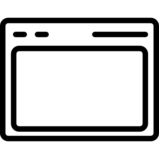 abra o navegador em branco dentro de um círculo  grátis ícone