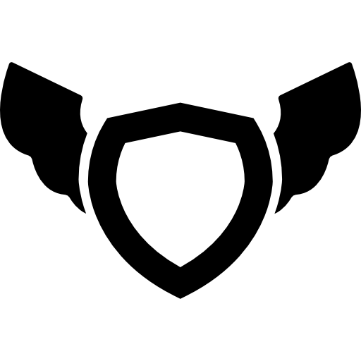 Shield with wings Free Icon