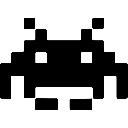 forma alienígena pixelada de un juego digital icono gratis