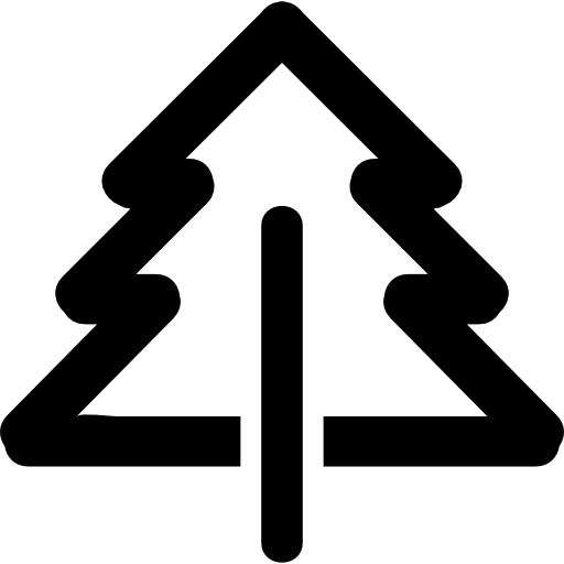 Pine tree gross outline icon