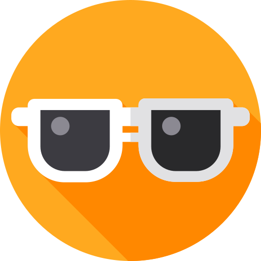 Sunglasses Flat Circular Flat icon