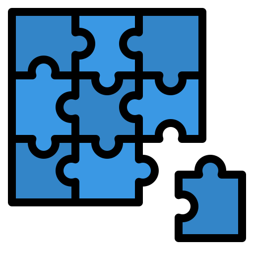 Jigsaws Iconixar Lineal Color icon