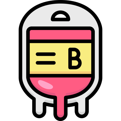 Blood Type B Generic Outline Color Icon