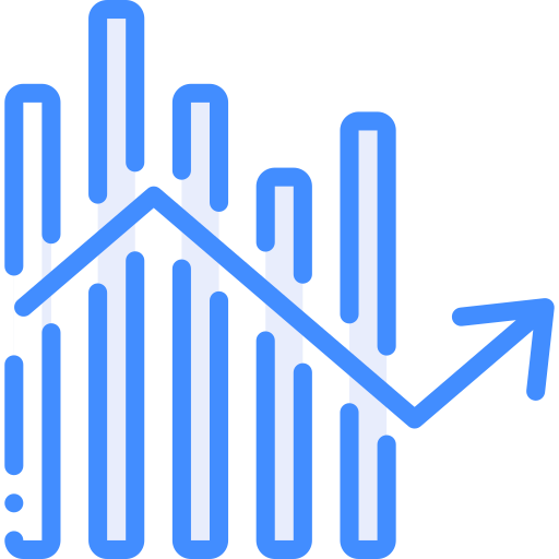 gráfico de líneas icono gratis