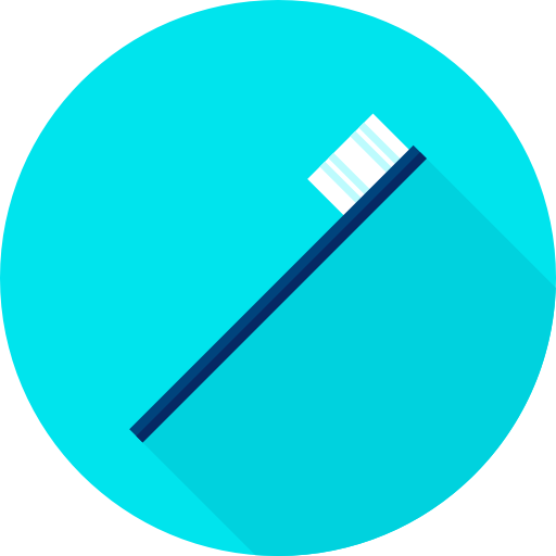 Toothbrush Flat Circular Flat icon