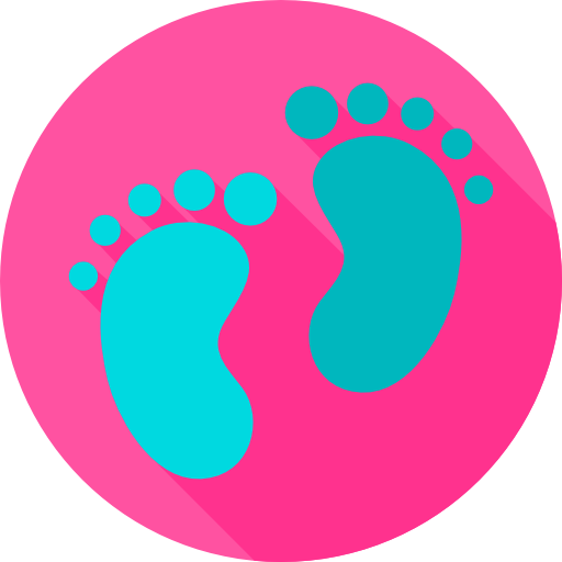 Baby feet Flat Circular Flat icon