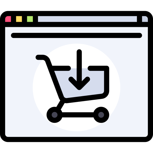 online shop icon vector