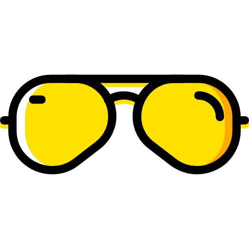 Sunglasses Basic Miscellany Yellow Icon