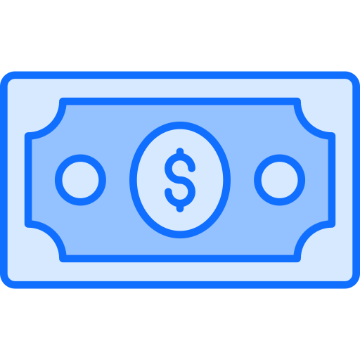 Dollar note Generic Blue icon