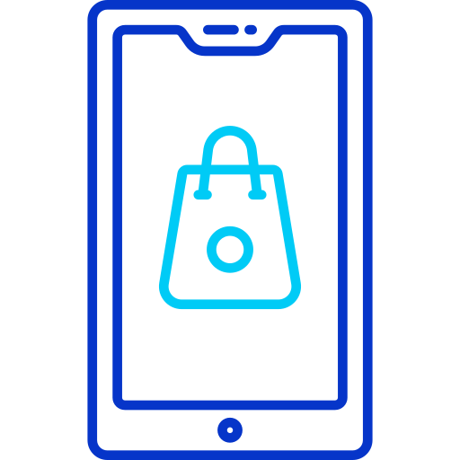 las compras en línea icono gratis