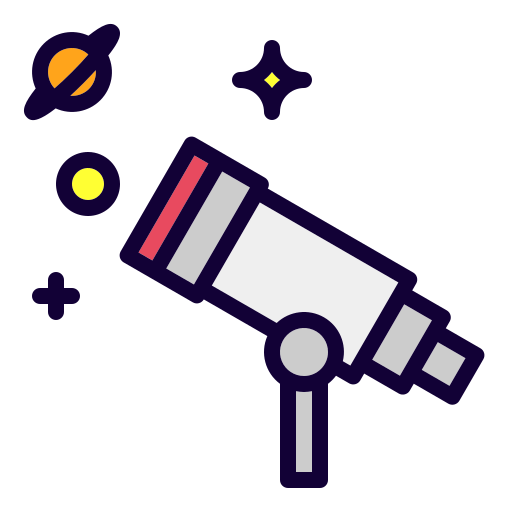 telescopio icono gratis