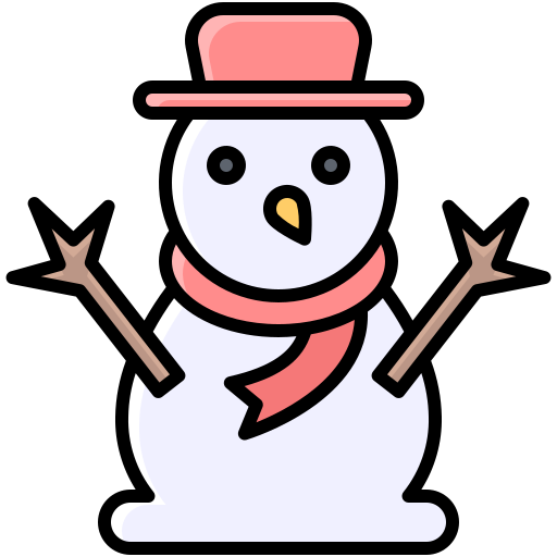 Snowman Generic Outline Color icon