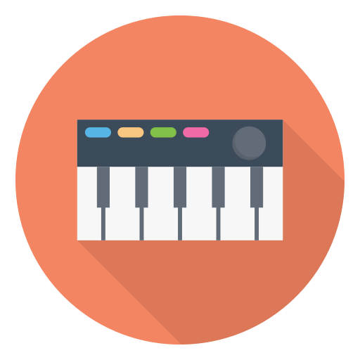 teclado de piano icono gratis