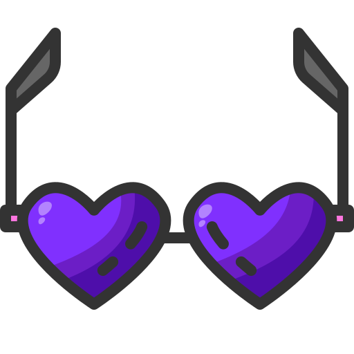 Heart glasses free icon