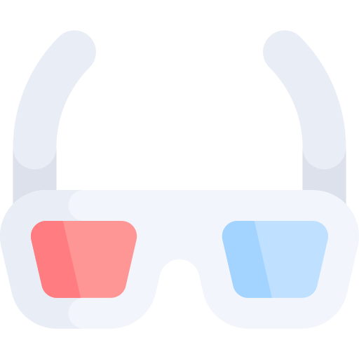 3d glasses Kawaii Flat icon