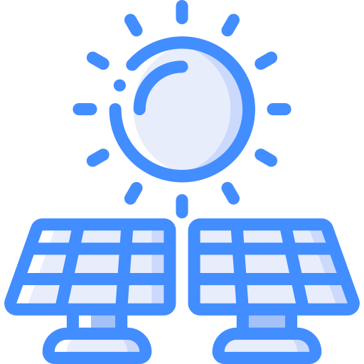 paneles solares icono gratis