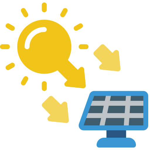 paneles solares icono gratis