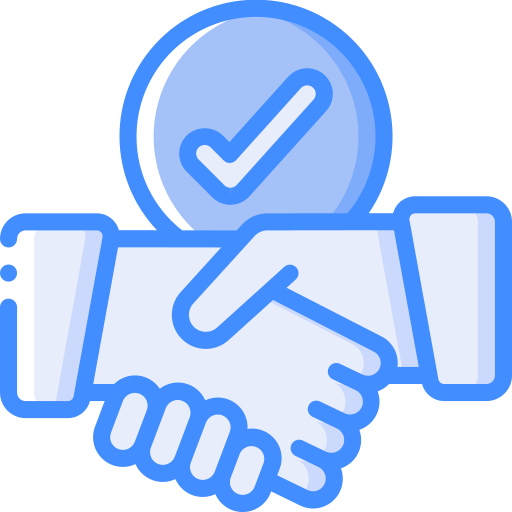 Handshake Basic Miscellany Blue icon