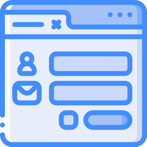 Signup Basic Miscellany Blue icon