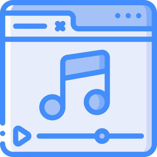 Music player Basic Miscellany Blue icon